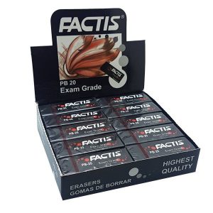 پاک کن فکتیس مشکی PB_20 بزرگ بسته 20 عددی