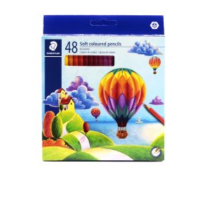 مداد رنگی استدلر ( Staedtler ) مدل 48 رنگ ، جعبه مقوایی ، سافت